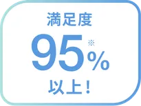 満足度96%以上！