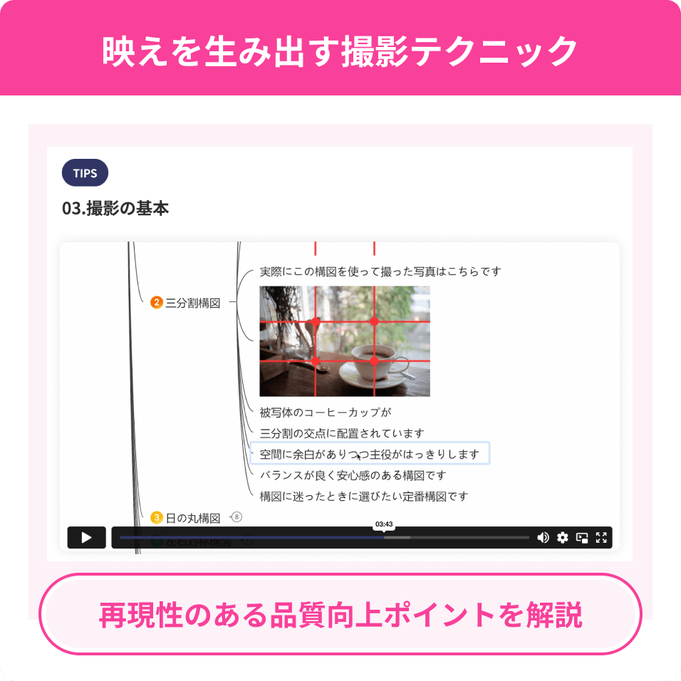 映えを生み出す撮影テクニック。再現性のある品質向上ポイントを解説