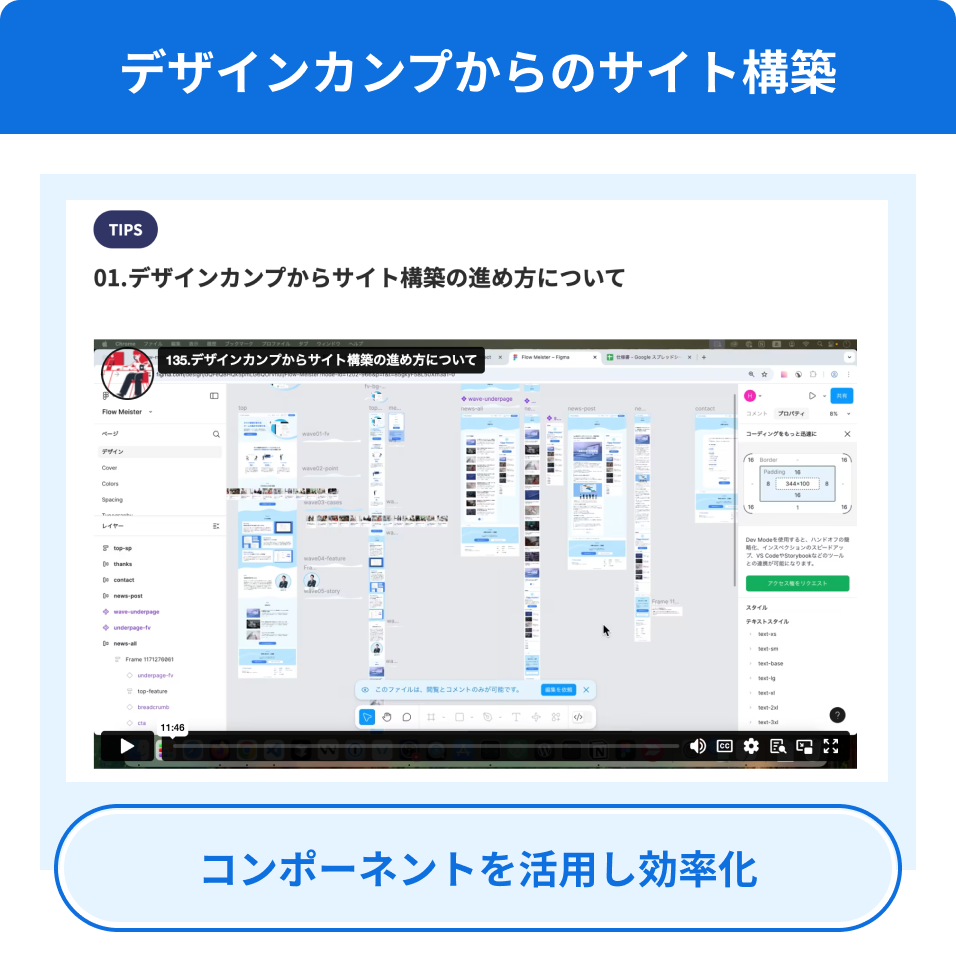 デザインカンプからのサイト構築 コンポーネントを活用し効率化